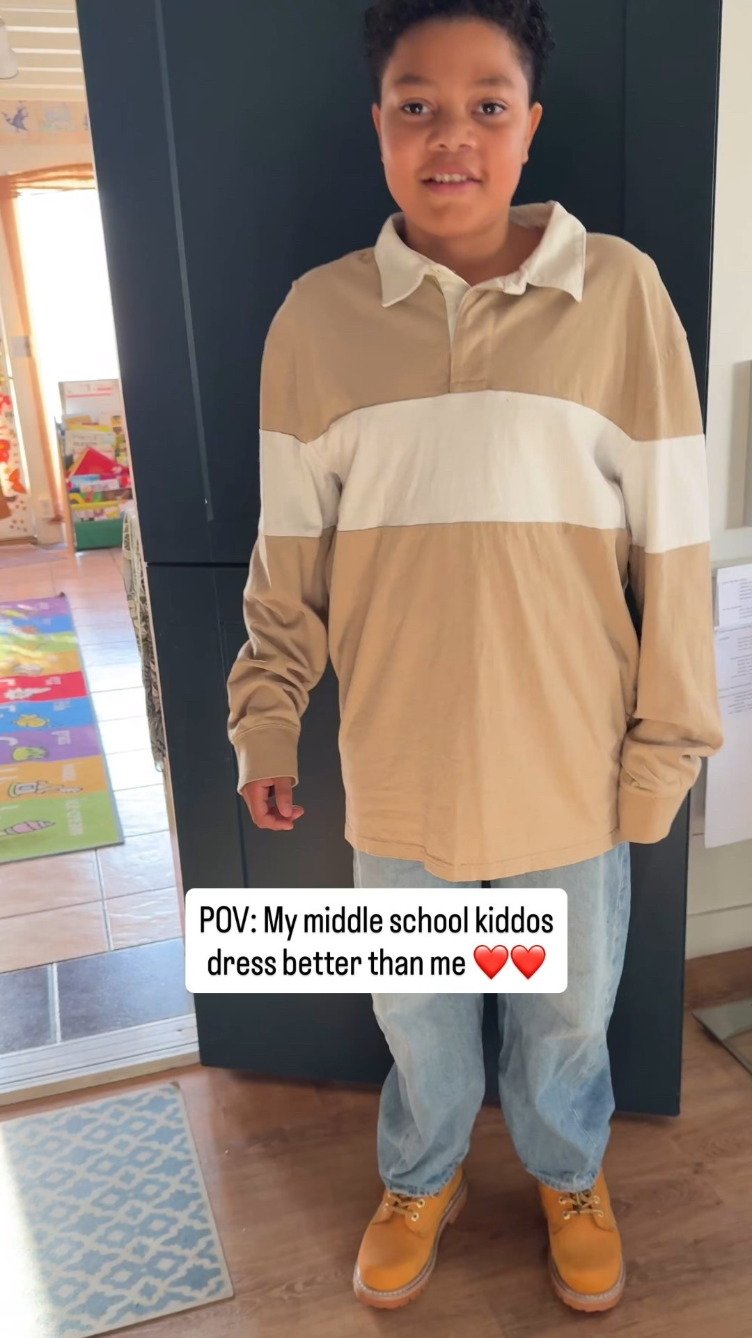 My middle school kiddos dress better than me! They pass the first check vibe ❤️❤️ Any else a K-Pop Demon Hunter fan? 

#LTKStyleTip #LTKFamily #LTKKids