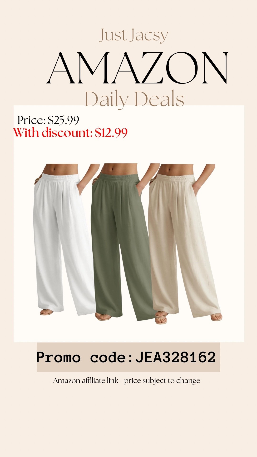 Linen beach pants! Loving the lightweight material. 

linen pants, beach pants, amazon fashion, amazon deal

#LTKTravel #LTKSaleAlert