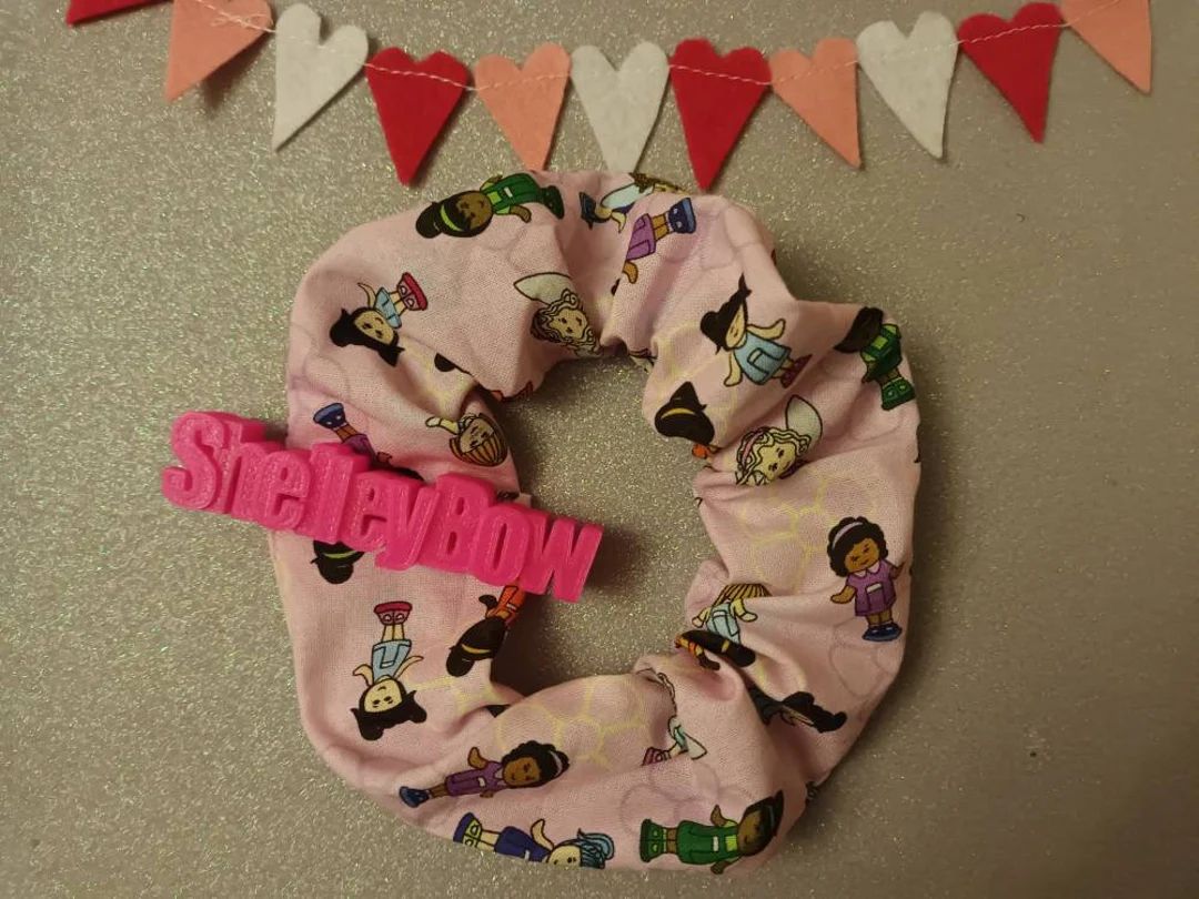 Polly Pocket 90s Doll Print Hair Scrunchie - Etsy | Etsy (US)