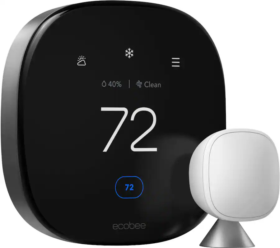 ecobee - Premium Smart Programmable Touch-Screen Thermostat with Siri, Alexa, Apple HomeKit and G... | Best Buy U.S.