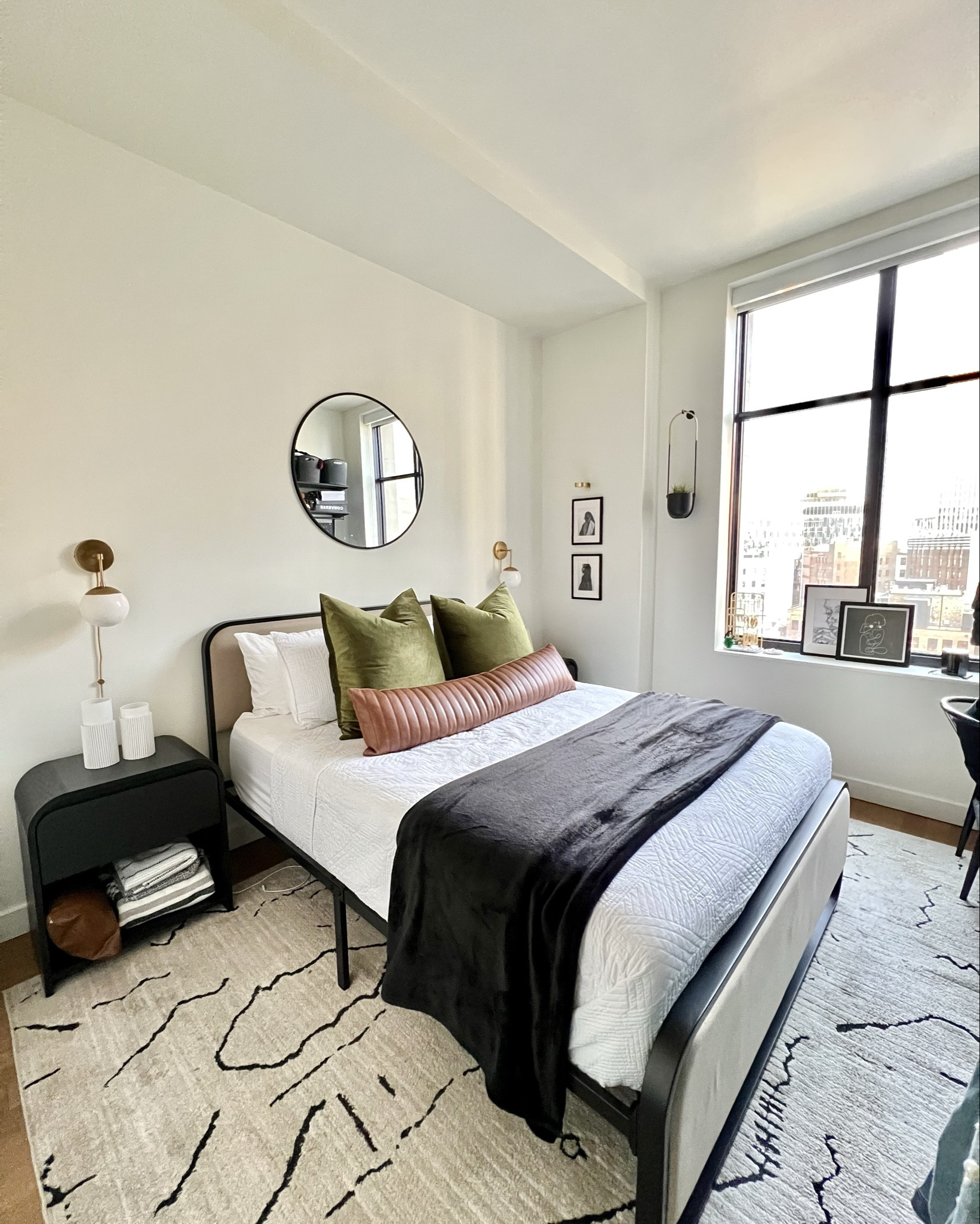 Since moving my bedroom space has gotten a lot smaller!

I didn’t want to have any dark accent walls to keep the space nice and airy but I brought in some contrast with the furniture. 

I love a pop of black! 

#downtown #bedroomdecor #apartment #homedecor #downtown


#LTKHome #LTKselfcare #LTKSaleAlert