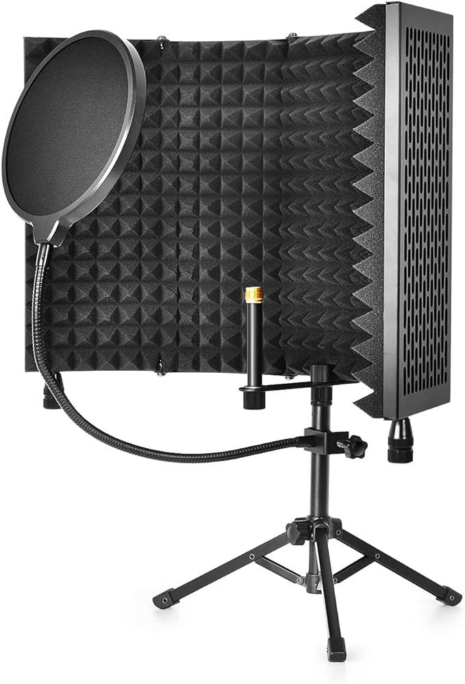 CODN Recording Microphone Isolation Shield with Pop Filter, High Density Absorbent Foam to Filter... | Amazon (US)