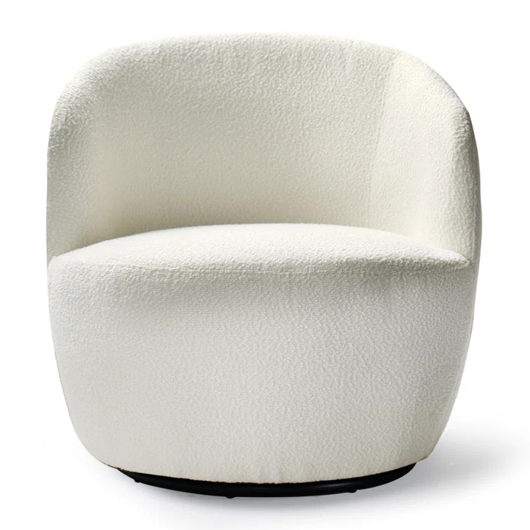 Anneros 29.5" Wide Boucle Swivel Barrel Chair | Wayfair North America