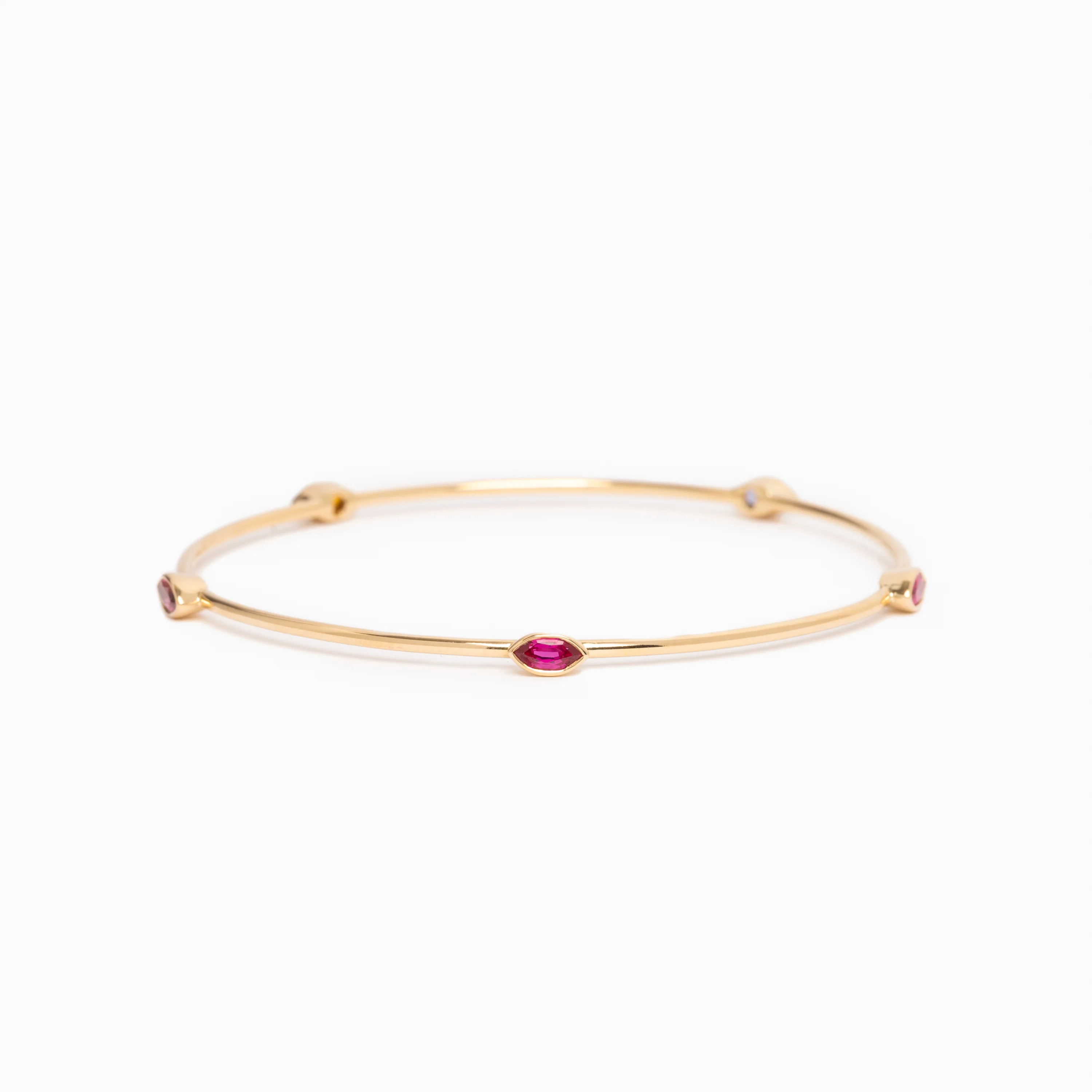 The Custom Marquise Birthstone Bangle | Yearly Co.
