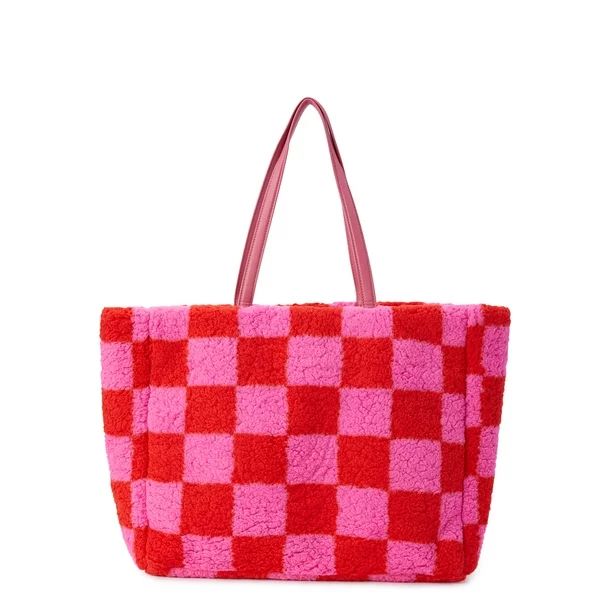 No Boundaries Checkered Cherry Tote Bag | Walmart (US)