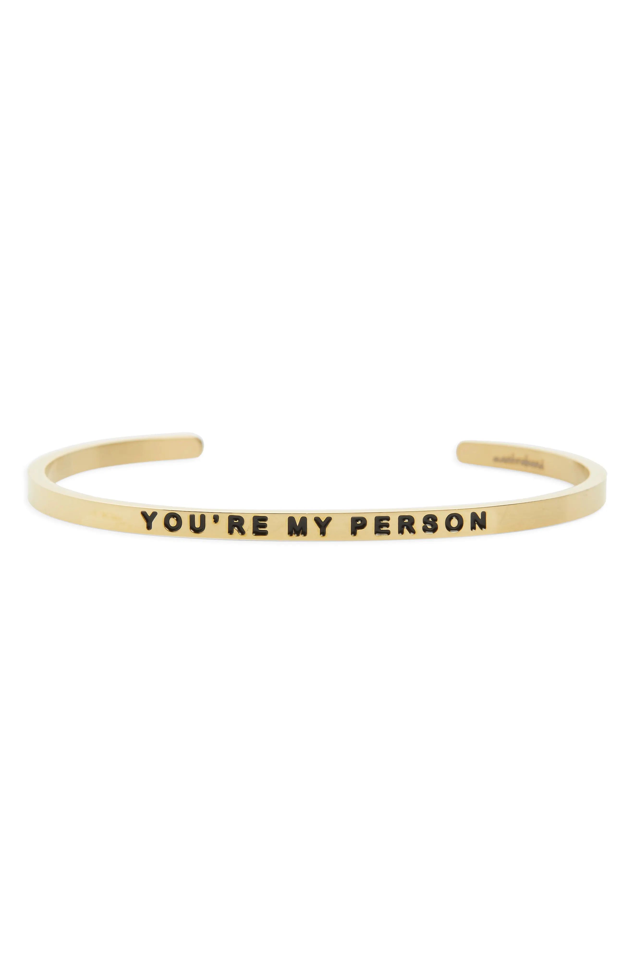 MantraBand You're My Person Cuff | Nordstrom