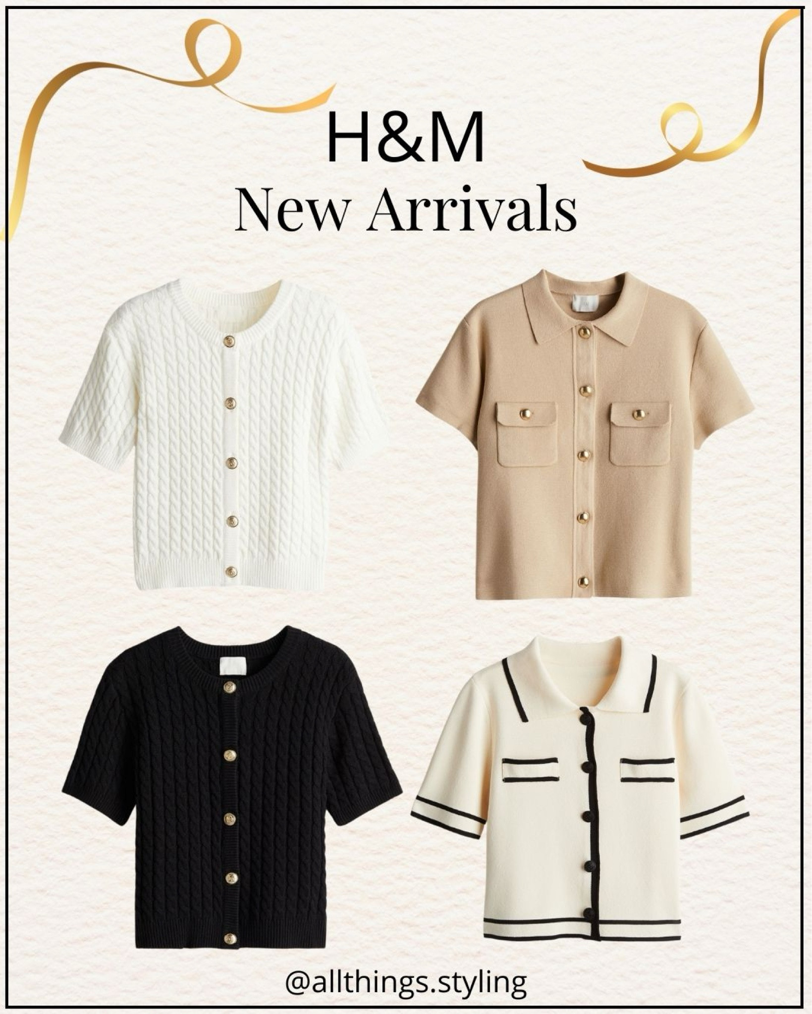 Loving the Short Sleeve Cardigans at H&M.  Already purchased the Cable Knit Cardigan in both Black & Cream for Fall.  I sized up to a Large 🍂

H&M new arrivals, Short sleeve button down cardigan, Gold button cropped cardigan, Fall sweater, Teacher Outfit

#LTKBacktoSchool #LTKWorkwear #LTKSeasonal