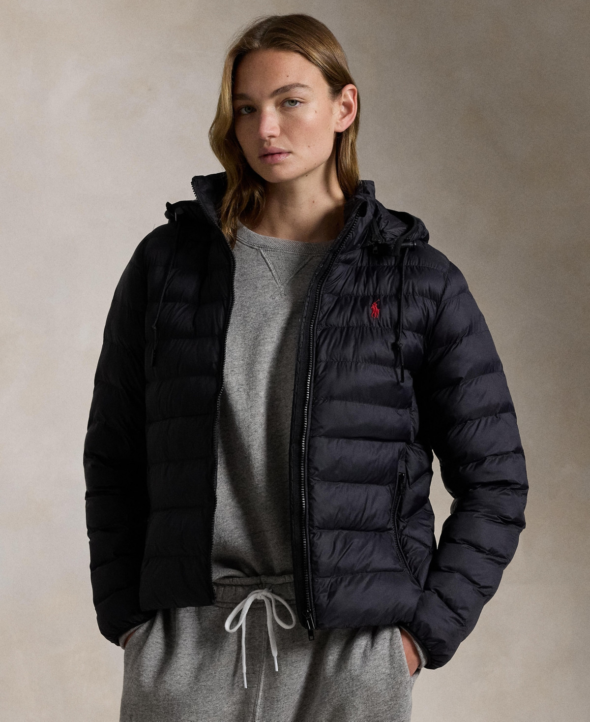 Polo Ralph Lauren Women's Water-Resistant Packable Hooded Jacket - Polo Black | Macy's