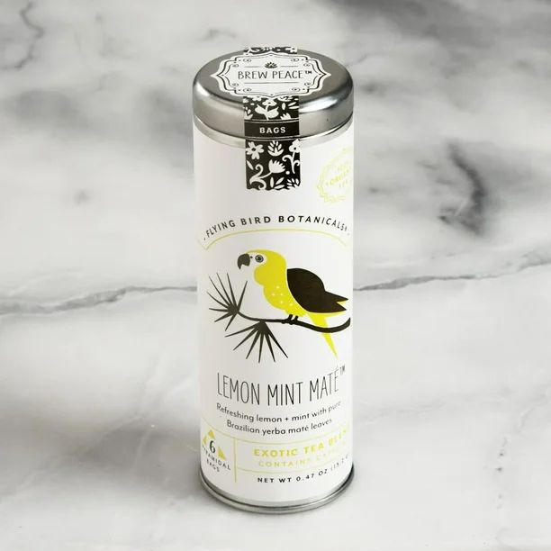 Lemon Mint Mate Tea Tin by Flying Bird Botanicals (0.57 ounce) - Walmart.com | Walmart (US)
