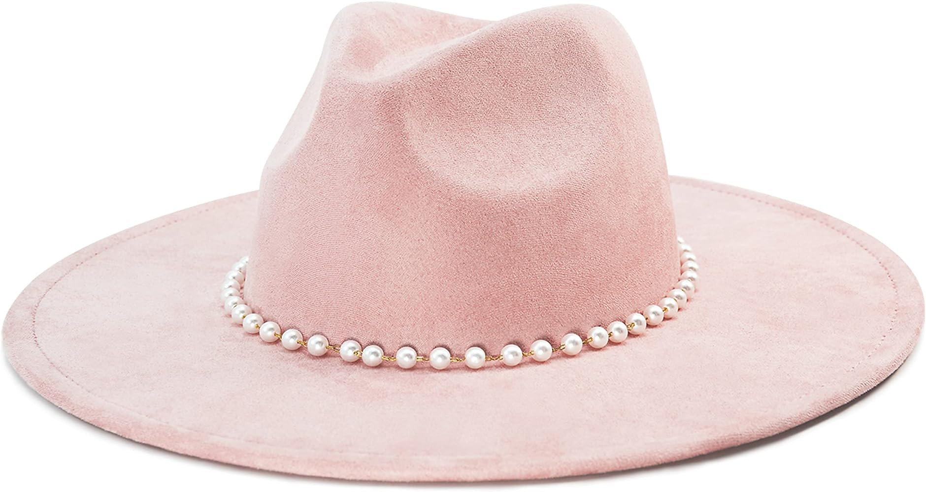 FLUFFY SENSE. Big Wide Brim Fedora Hat for Women - Nashville Outfits Western Hats Women's Felt Pa... | Amazon (US)