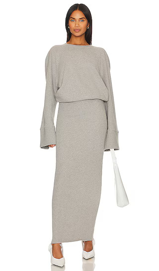 The Femme Sweatshirt Dress in Heather Grey | Revolve Clothing (Global)