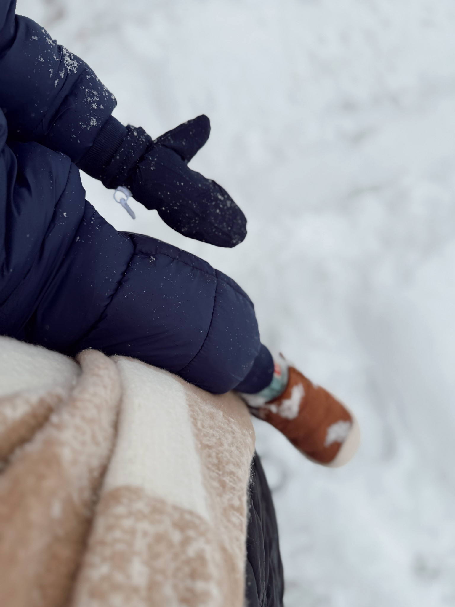 baby snowsuit, boots & gloves 