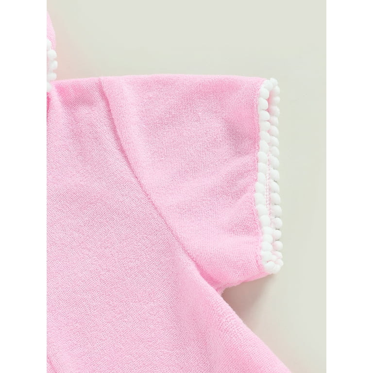 Kids Girls One Piece Swim Cover Up Dress Short Sleeve Zipper Hooded Bathing Suit Coverup Beach Dr... | Walmart (US)