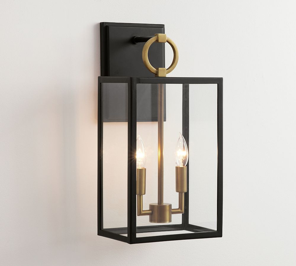 Manor Outdoor Glass & Iron Sconce (19'') | Pottery Barn (US)