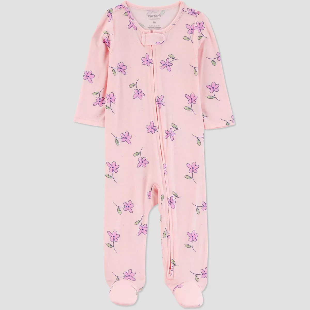 Carter's Just One You® Baby Girls' Comfy Soft Floral Sleep N' Play - Pink | Target