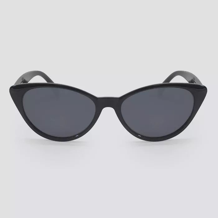 Women's Plastic Cat Eye Sunglasses - A New Day™ Black | Target