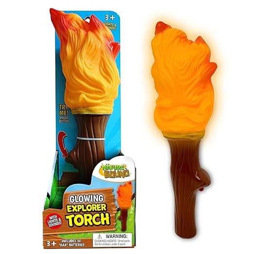 Nature Bound Explorer Torch Campfire Light: Glowing & Flickering Light with Nature Sound Effects ... | Amazon (US)