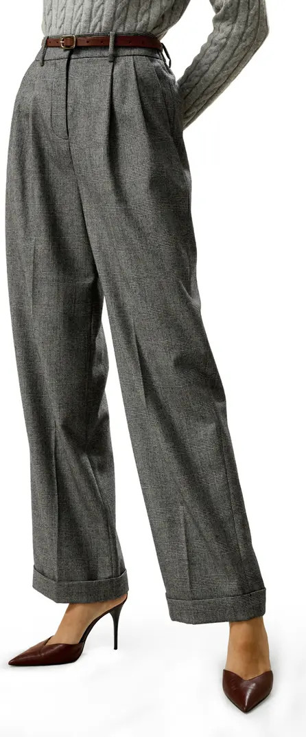Lilysilk Wide Leg Wool-flannel Suit Trousers | Nordstrom | Nordstrom