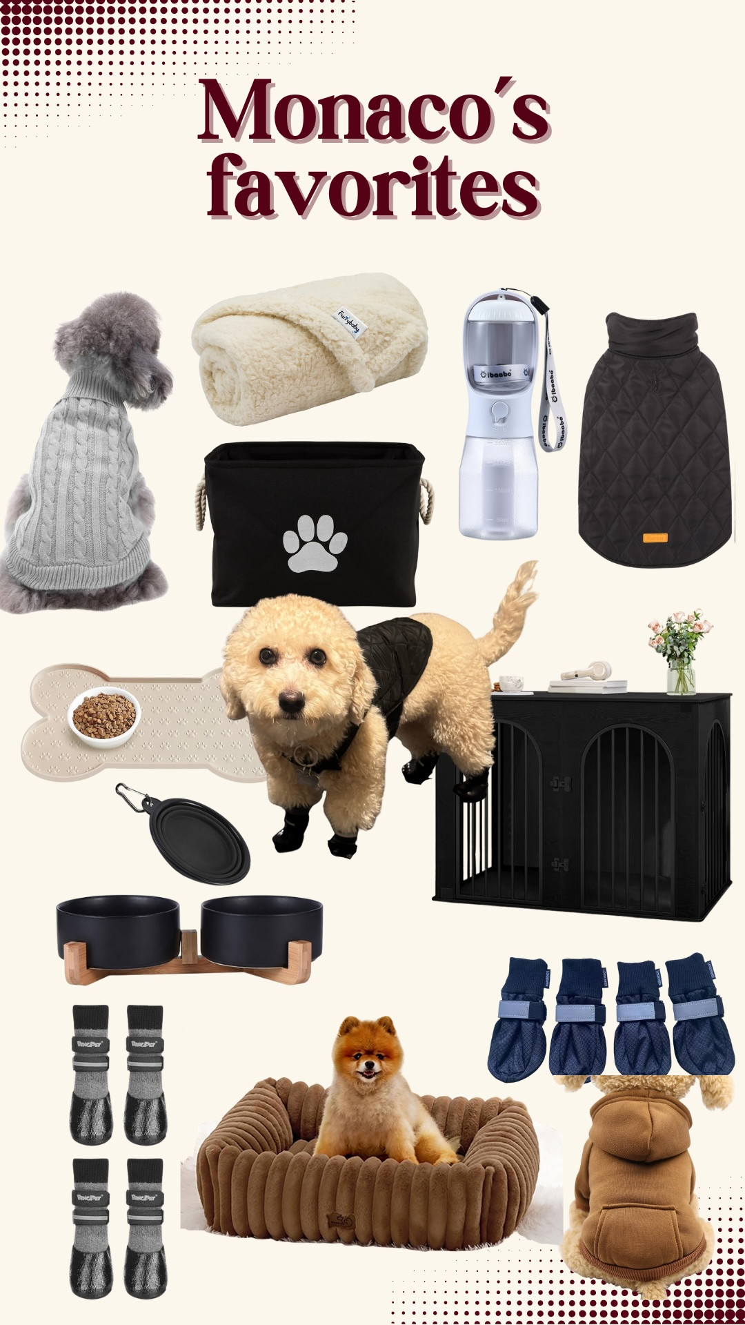 Here are some of my favorite items purchased for Monaco! From dog crates that fit the home aesthetic and cozy items for the winter.  

 #LTKdayinmylife #LTKmomlife