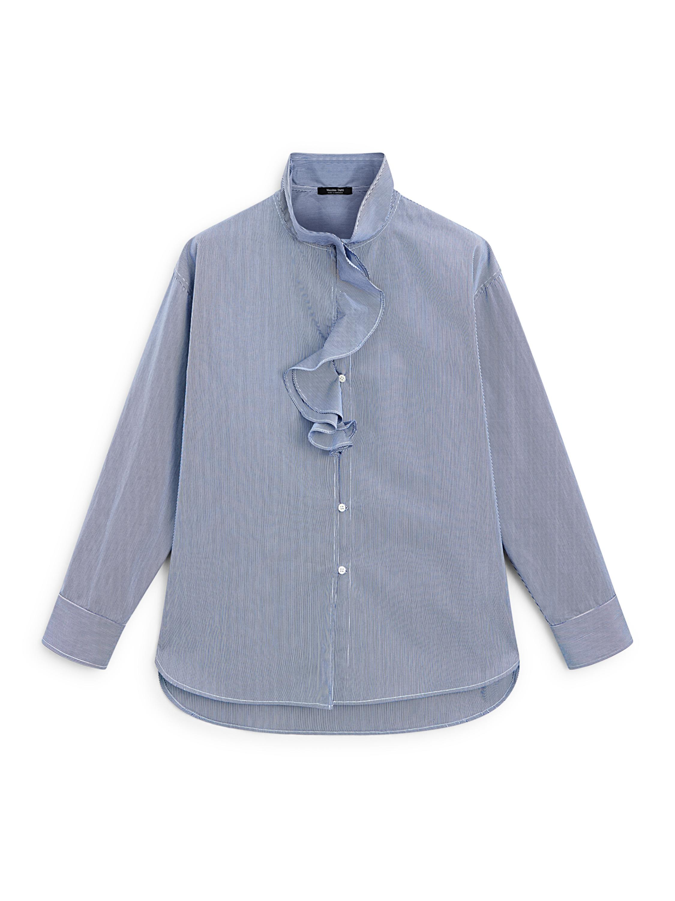 Shirt with ruffled collar detail | Massimo Dutti UK