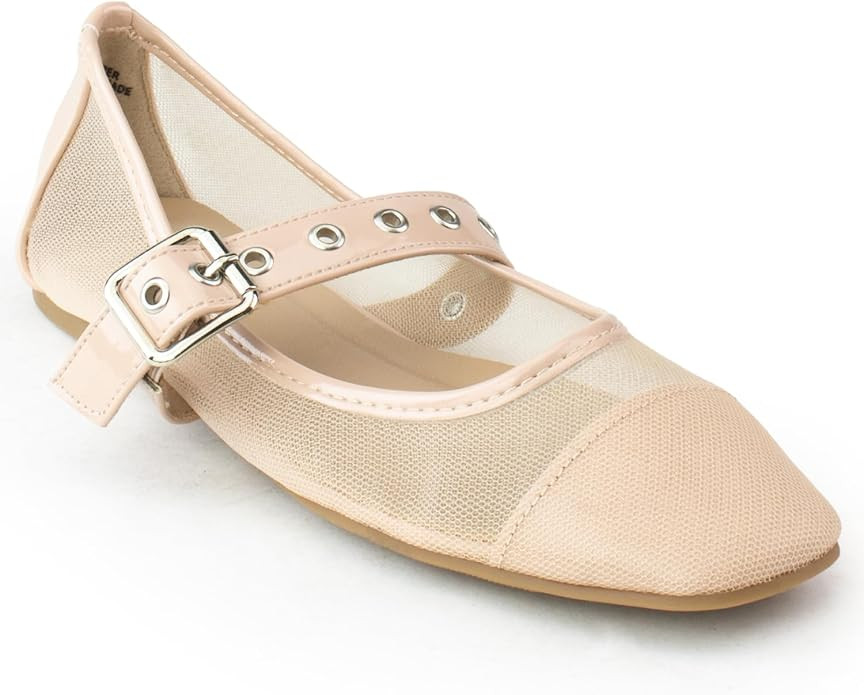 RF ROOM OF FASHION Mary Jane Ballet Flats - Extra Insole Cushion - Low Heel Comfort Casual Shoe | Amazon (US)