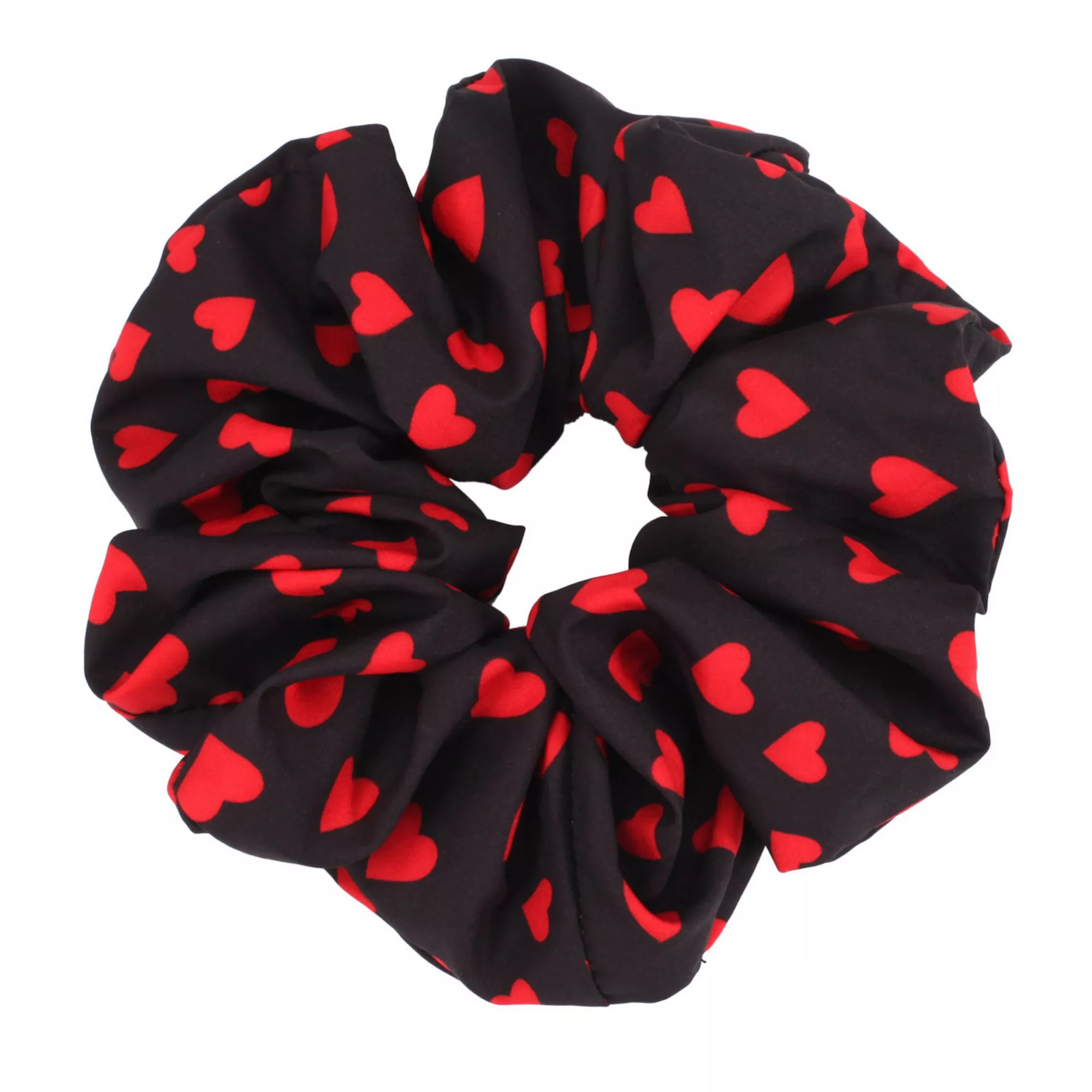 3-Piece Heart Print Hair Scrunchie Set with Soft Fabric and Gentle Elastic Hold | Kohl's