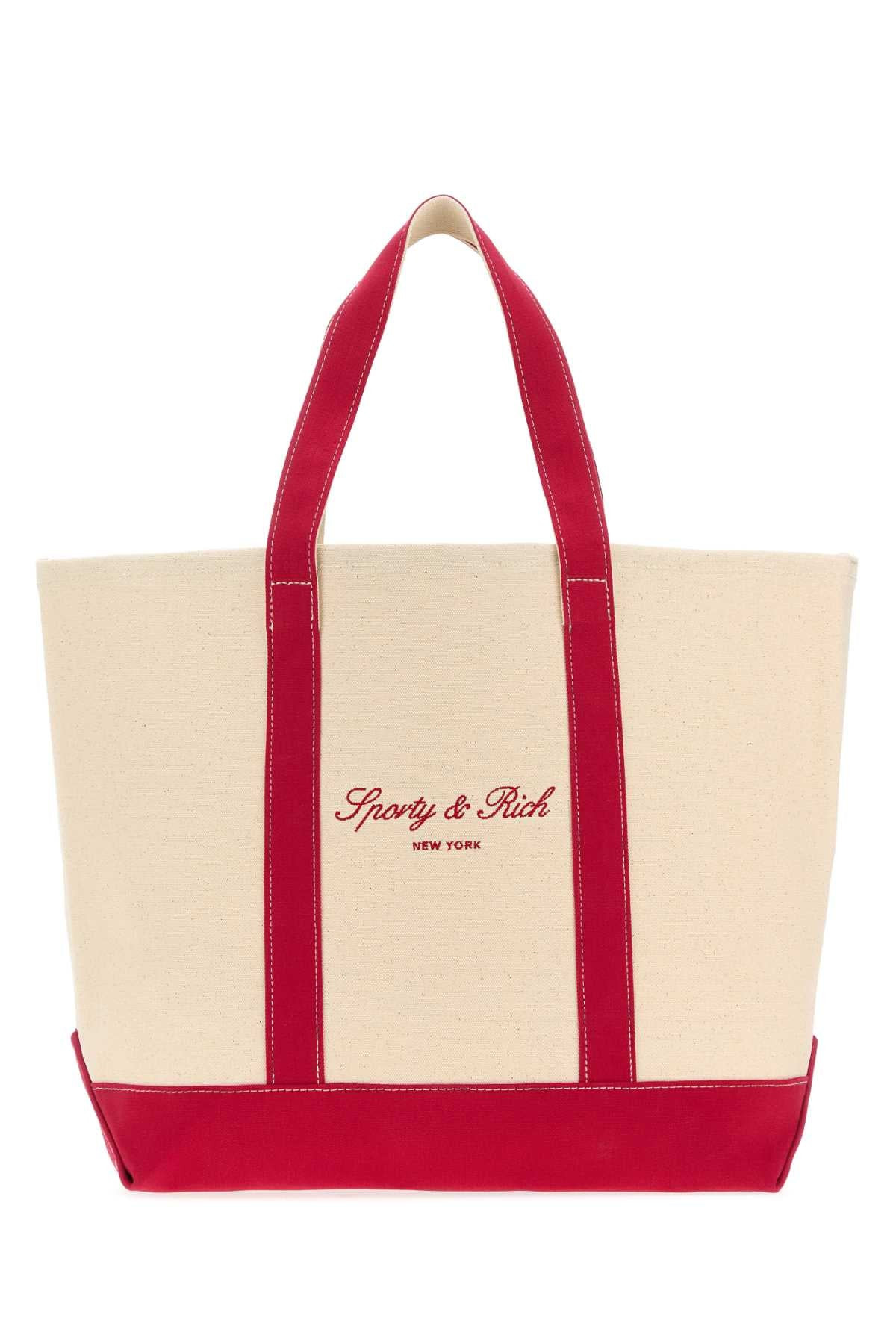 Sporty & Rich Logo Tote Bag — Beige | Italist Inc.