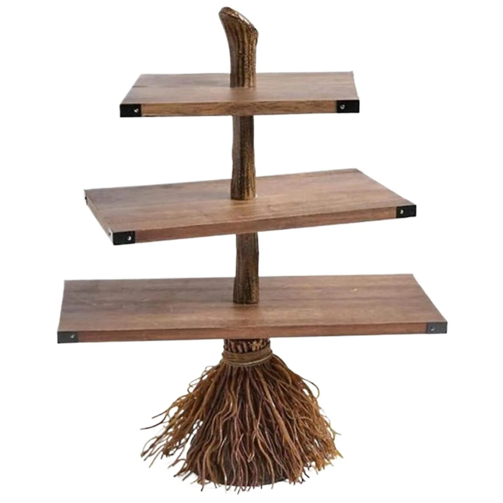 Cagnkofi Halloween BroomSnack Stand, 3 Tiers Tray Halloween Snack Tray, Candy Holder, WitchBroom ... | Walmart (US)