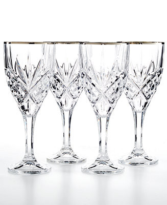 Godinger Dublin Platinum Goblets, Set of 4  - Macy's | Macy's