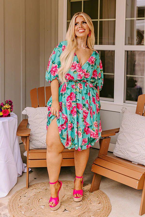 Amalfi Spritz Floral Mini Dress Curves | Impressions Online Boutique