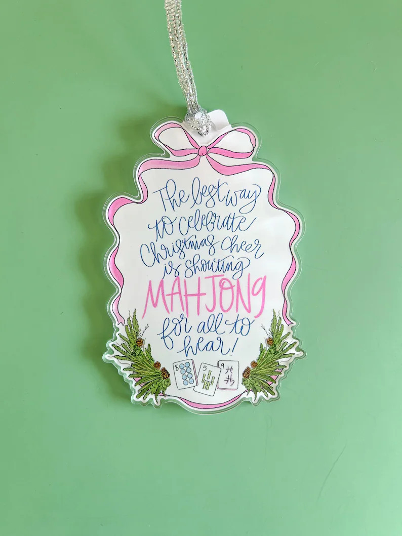 Mahjong Christmas Ornament | Funny Holiday Tree Decoration for Mahjong Lovers | Gift for Mahjong ... | Etsy (US)