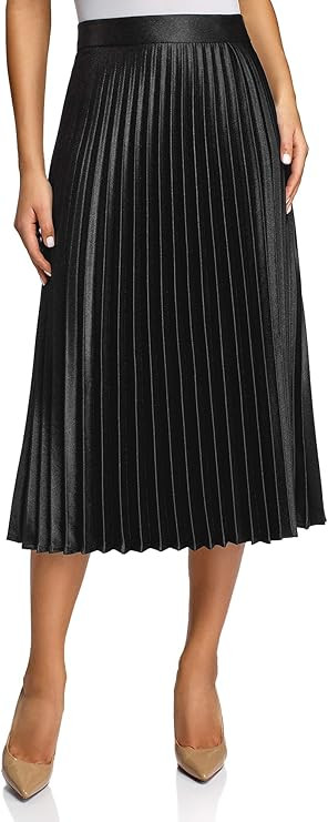 oodji Collection Women's Accordion Pleat Midi Skirt | Amazon (US)