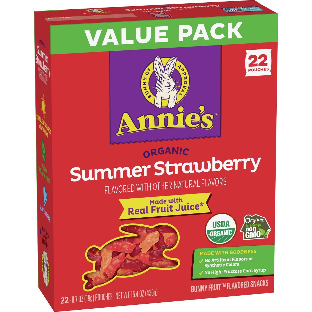 Annie's Organic Fruit Snacks Strawberry - 22ct/15.4oz | Target