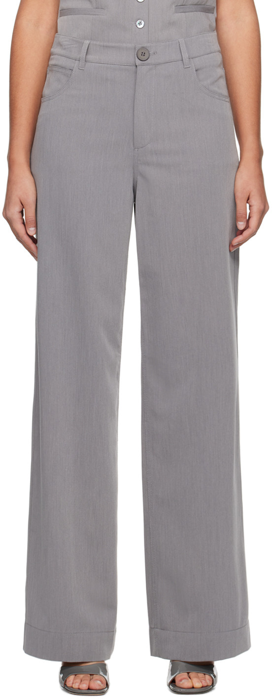 Staud Gray Grayson Trousers | SSENSE