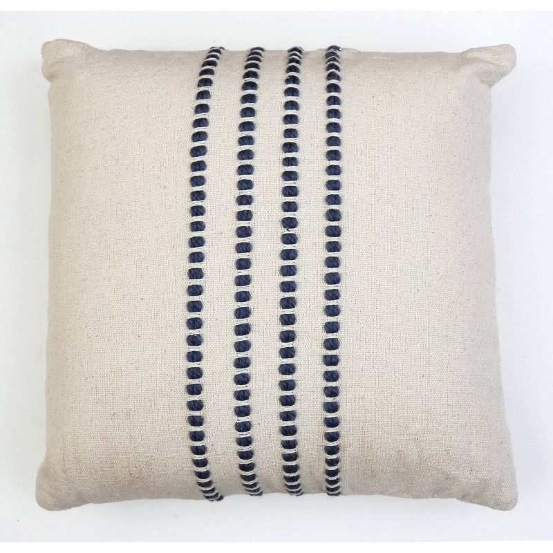 20"x20" Oversize Wanda Yarn Stitched Woven Cotton Square Throw Pillow - Decor Therapy | Target