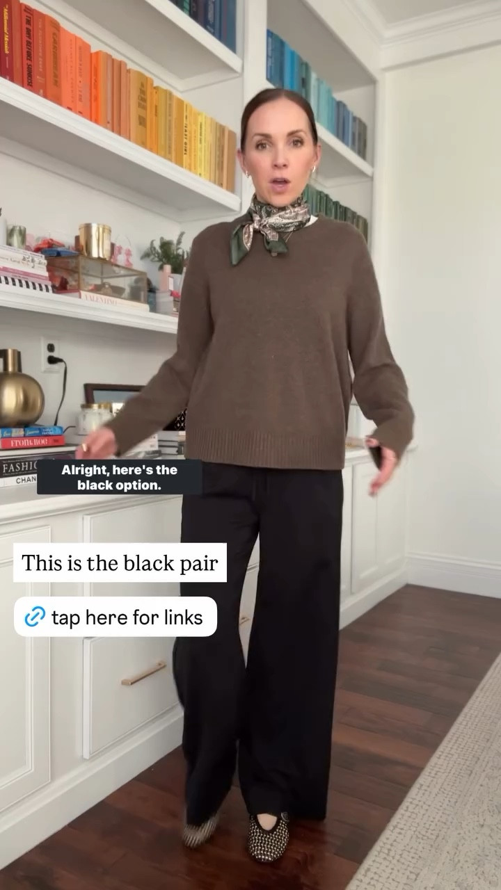 Black pair of @target pants paired with @quince sweater. 

#LTKootd