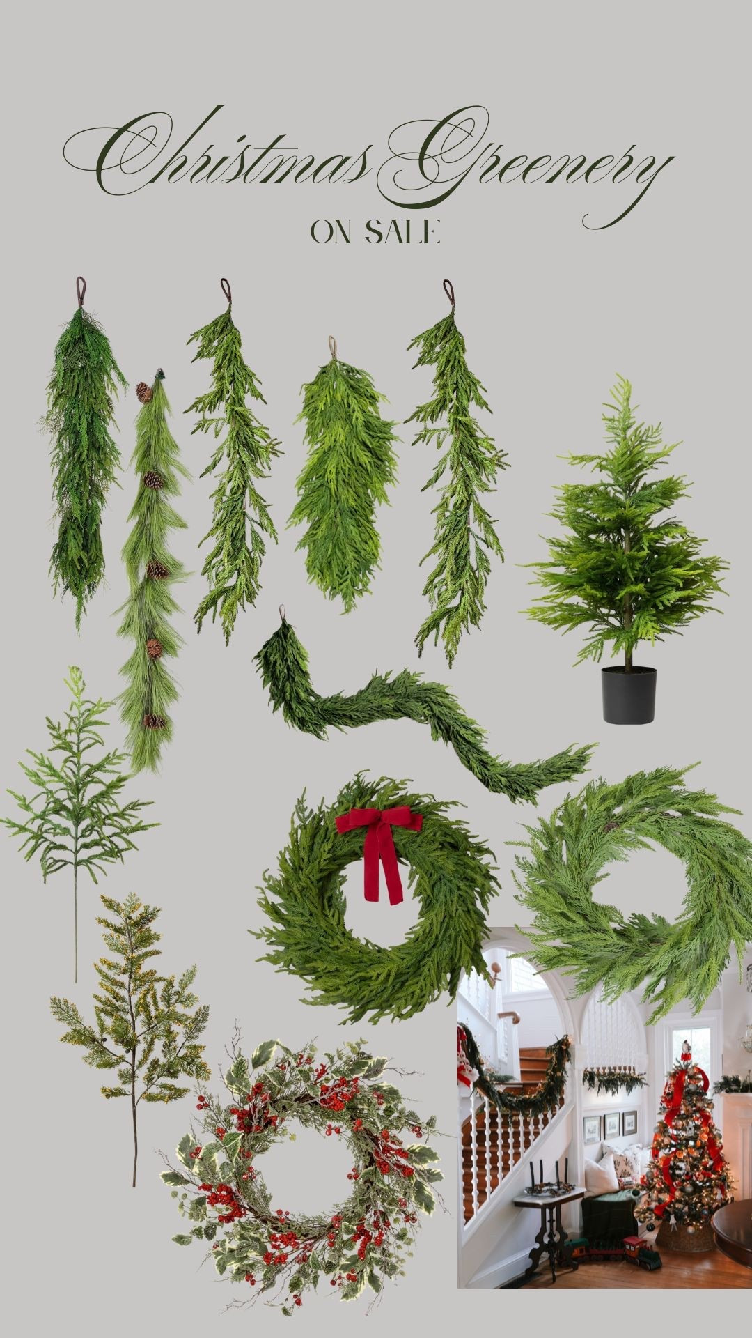 On sale Christmas greenery from Afloral, my favorite place to shop for garlands and pine stems 

#LTKCyberWeek #LTKHome #LTKHoliday