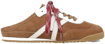 Women’s Mules Backless Sneakers Lace Up Canvas Closed Toe Slip on Loafers Comfortable Casual Wa... | Amazon (US)