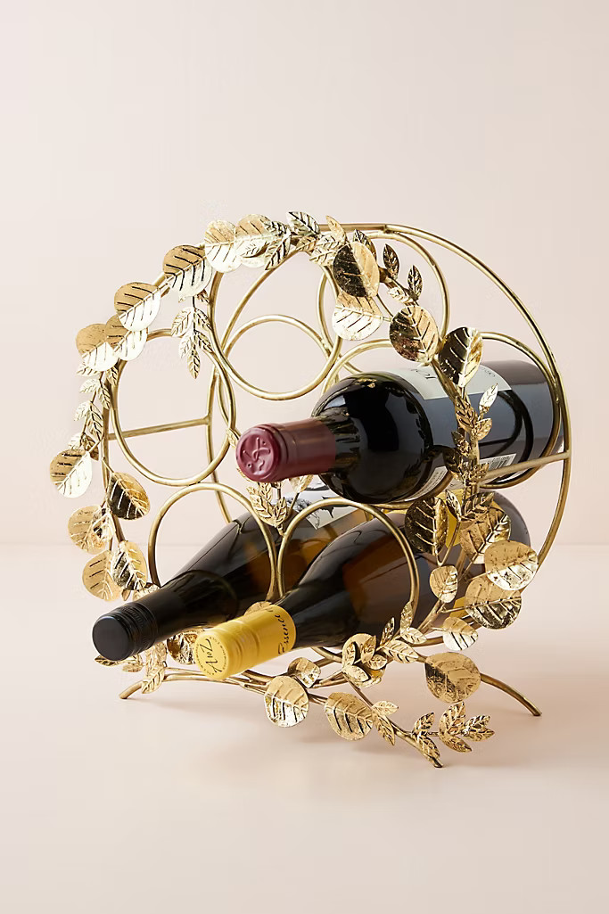 Faustine Wreath Wine Rack | Anthropologie (US)