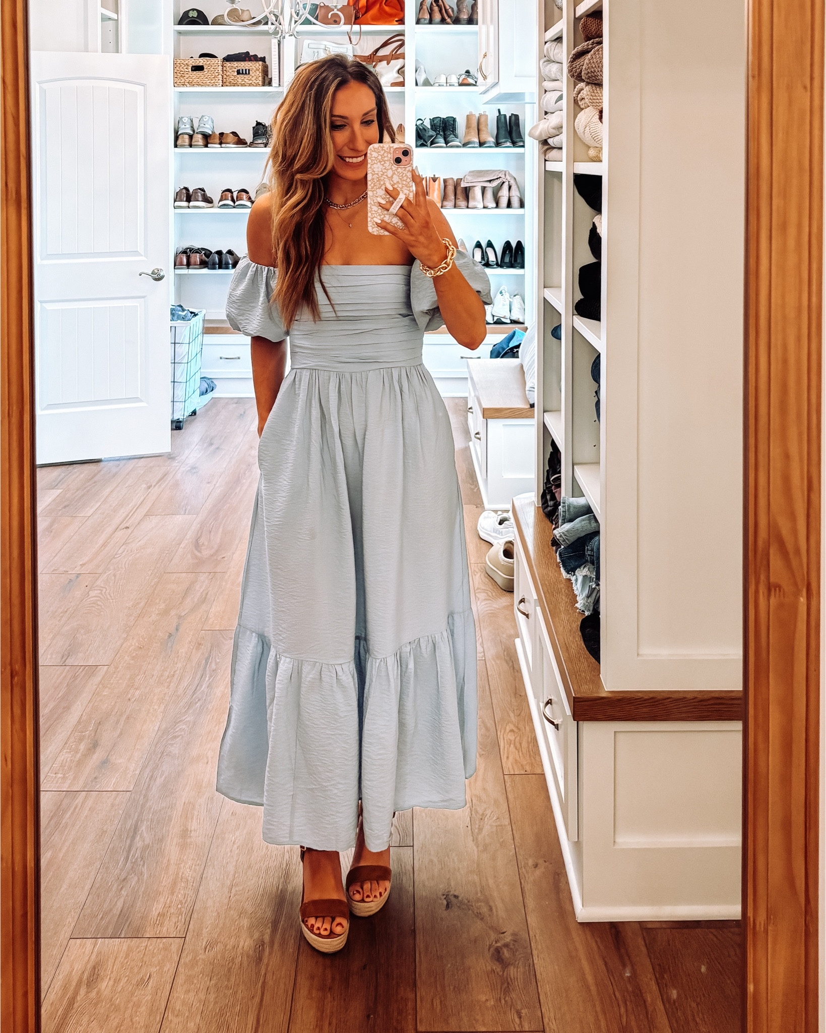 This dress is so simple, but so pretty!! It steams like a dream. It’s made to be off the shoulder, but can also be worn on the shoulders! 

Currently 25% off, plus 15% off with code MYAF15

Wearing a small 

#LTKStyleTip #LTKSaleAlert #LTKFindsUnder100