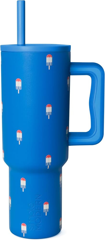 Simple Modern 40 oz Tumbler with Handle and Straw Lid | 4th of July Insulated Reusable Stainless ... | Amazon (US)