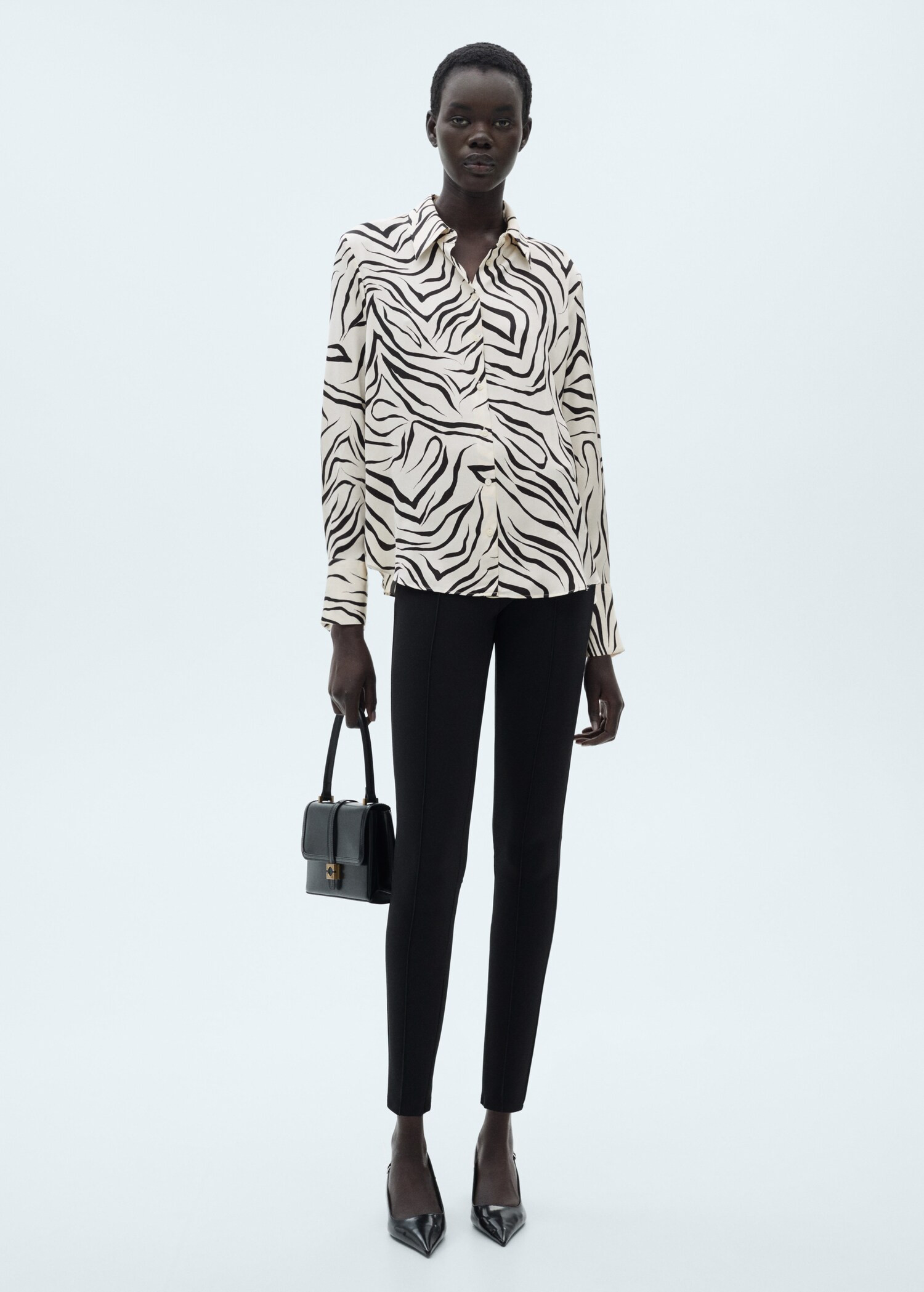 Satin print shirt - Women | MANGO USA | Mango (US/MX/AU)