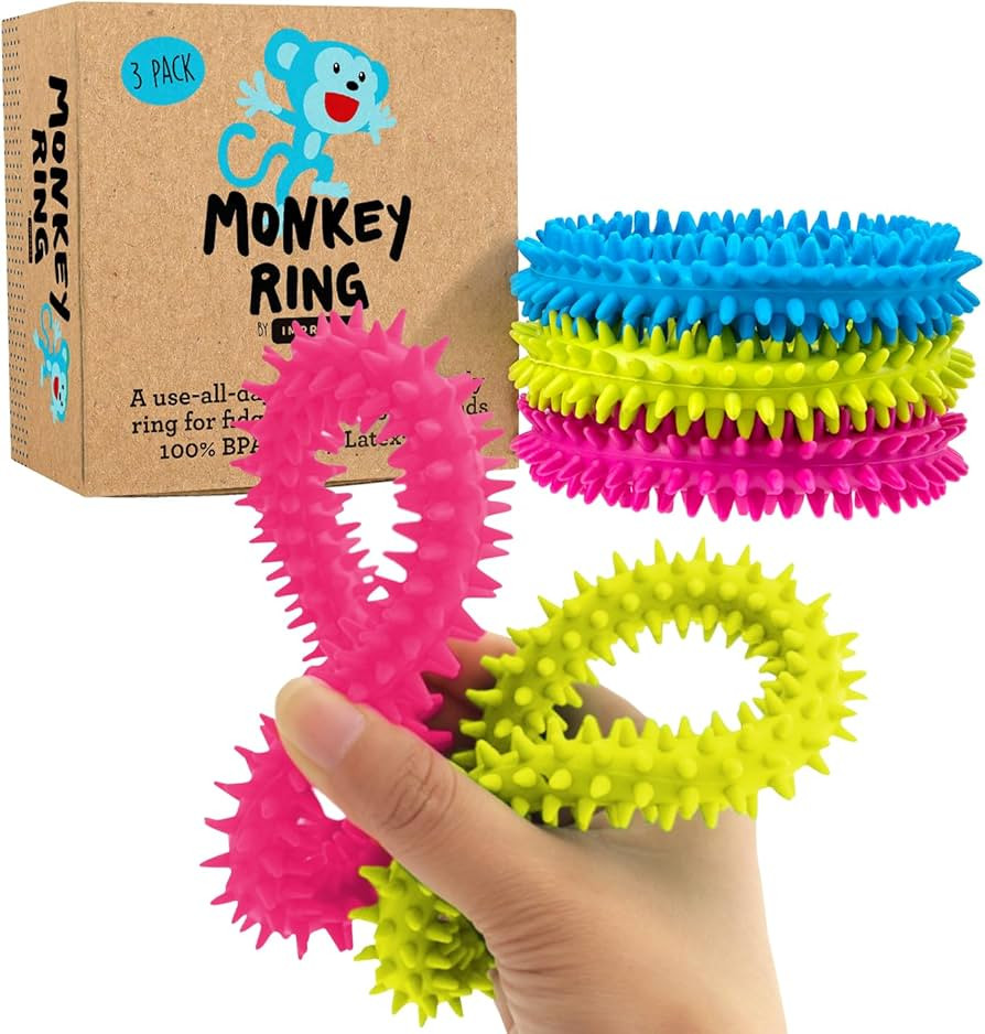 Spiky Sensory Rings from The Original Monkey Noodle - 3 Pack - Fidget Bracelet Toys for Kids with... | Amazon (US)