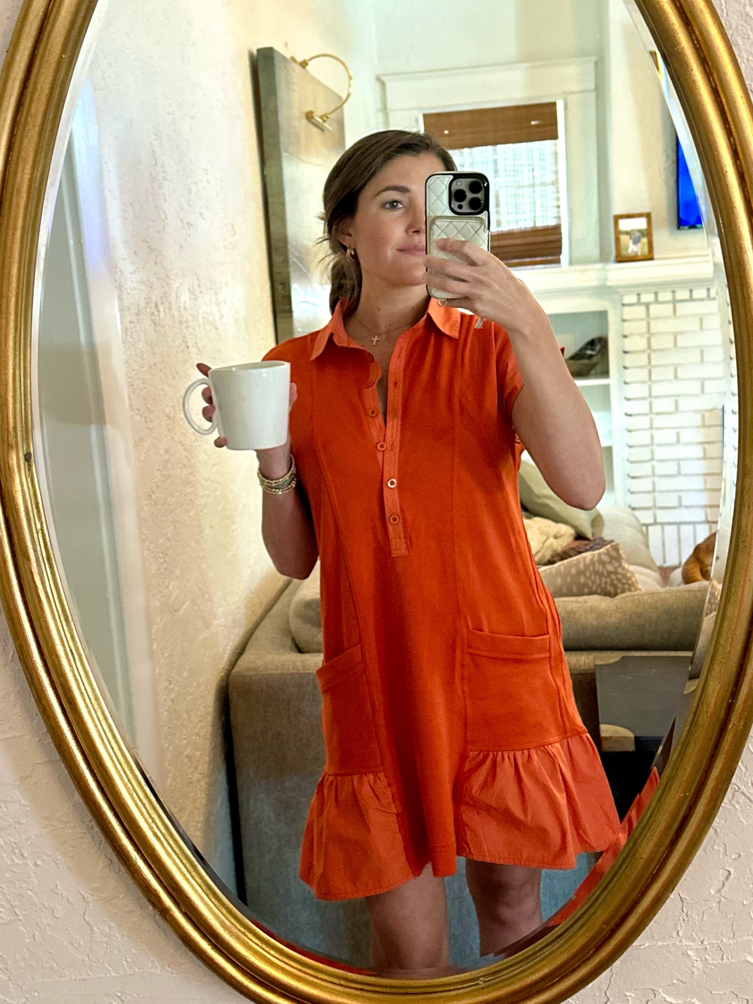 Amazon dress on repeat 🍊 
Nursinf friendly and can’t beat this comfort and price !! Got it in black too 
Postpartum
Nursing friendly
Summer dress
Spring 


#LTKStyleTip #LTKFindsUnder50 #LTKBaby
