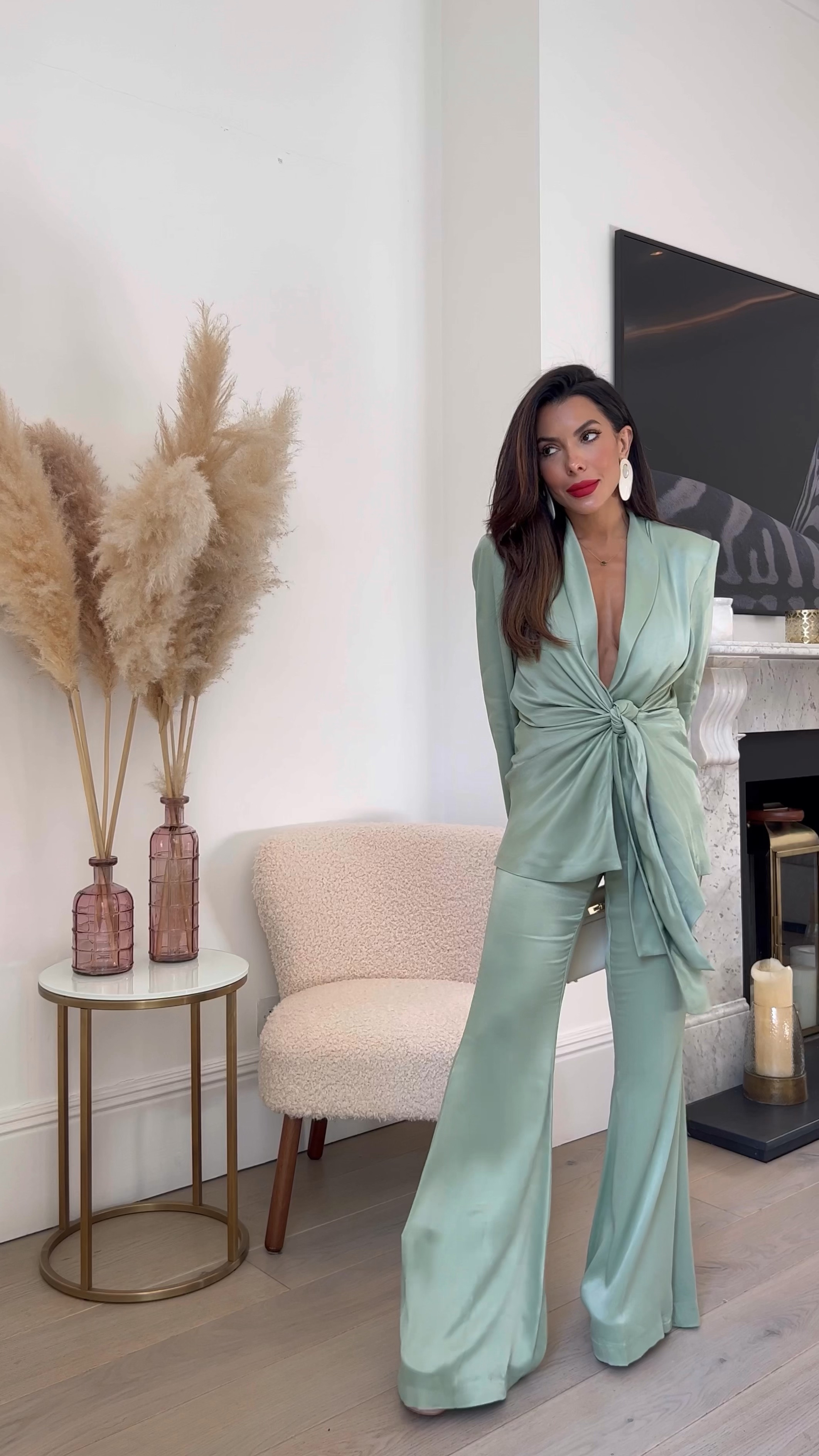 All green tailored satin outfit 🤍

#LTKSeasonal #LTKbrasil #LTKeurope