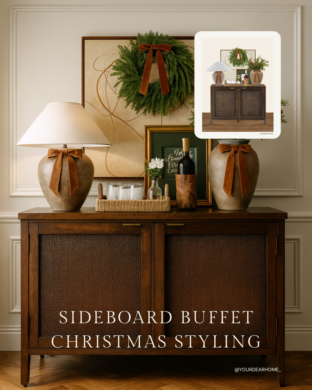 Sideboard buffet christmas styling idea! 

 

#LTKHoliday #LTKSeasonal #LTKHome