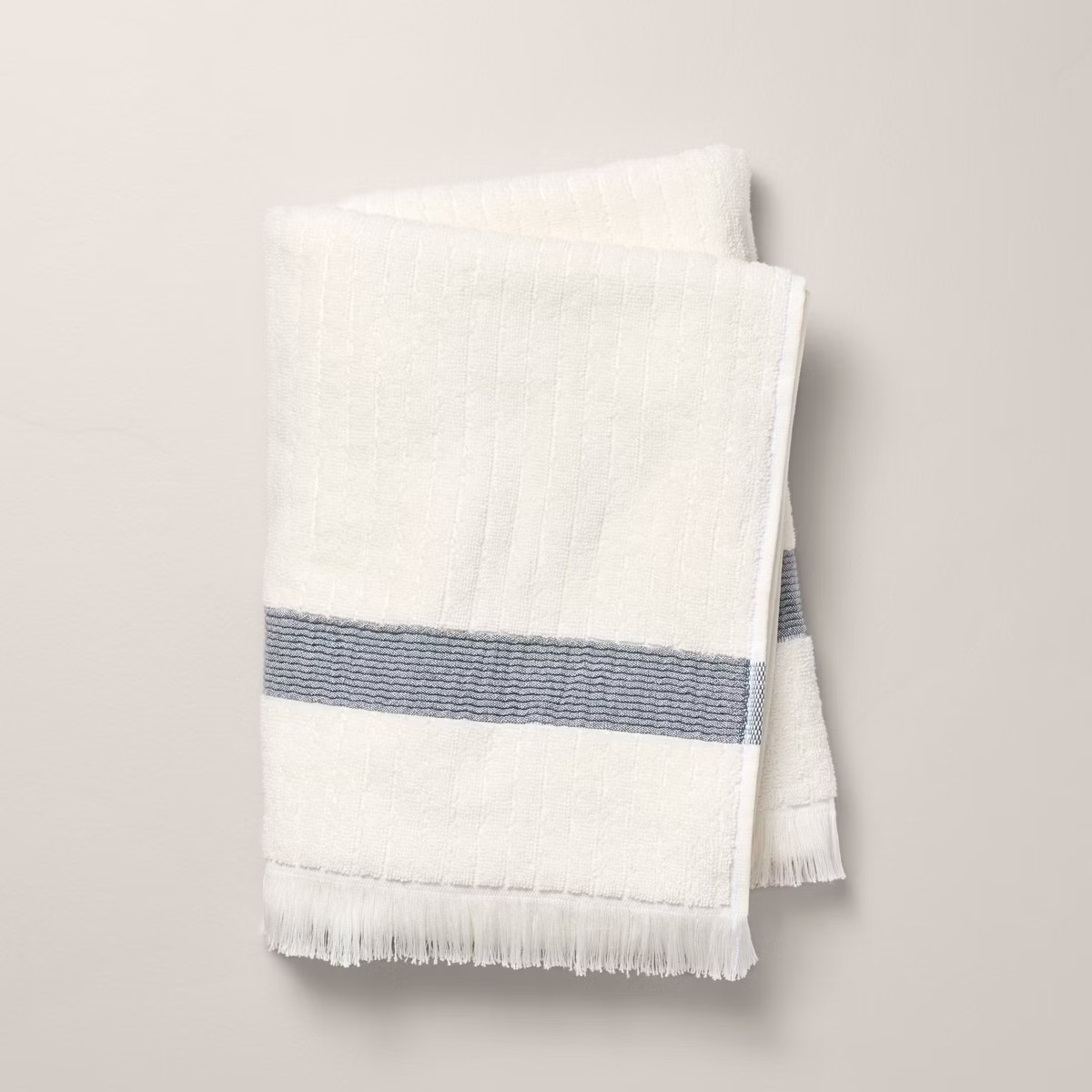 Textured Stripe Terry Bath Towel with Fringe - Hearth & Hand™ with Magnolia | Target