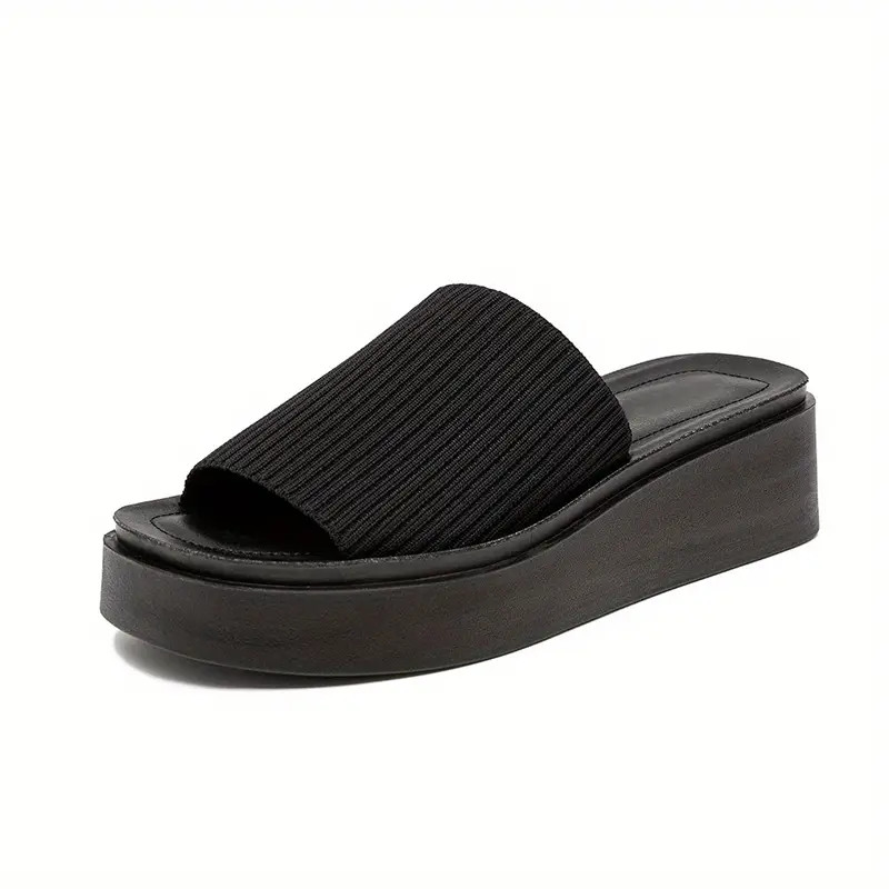 Knit Strap Platform Sandals Women s Slip Solid Color Thick - Temu | Temu Affiliate Program