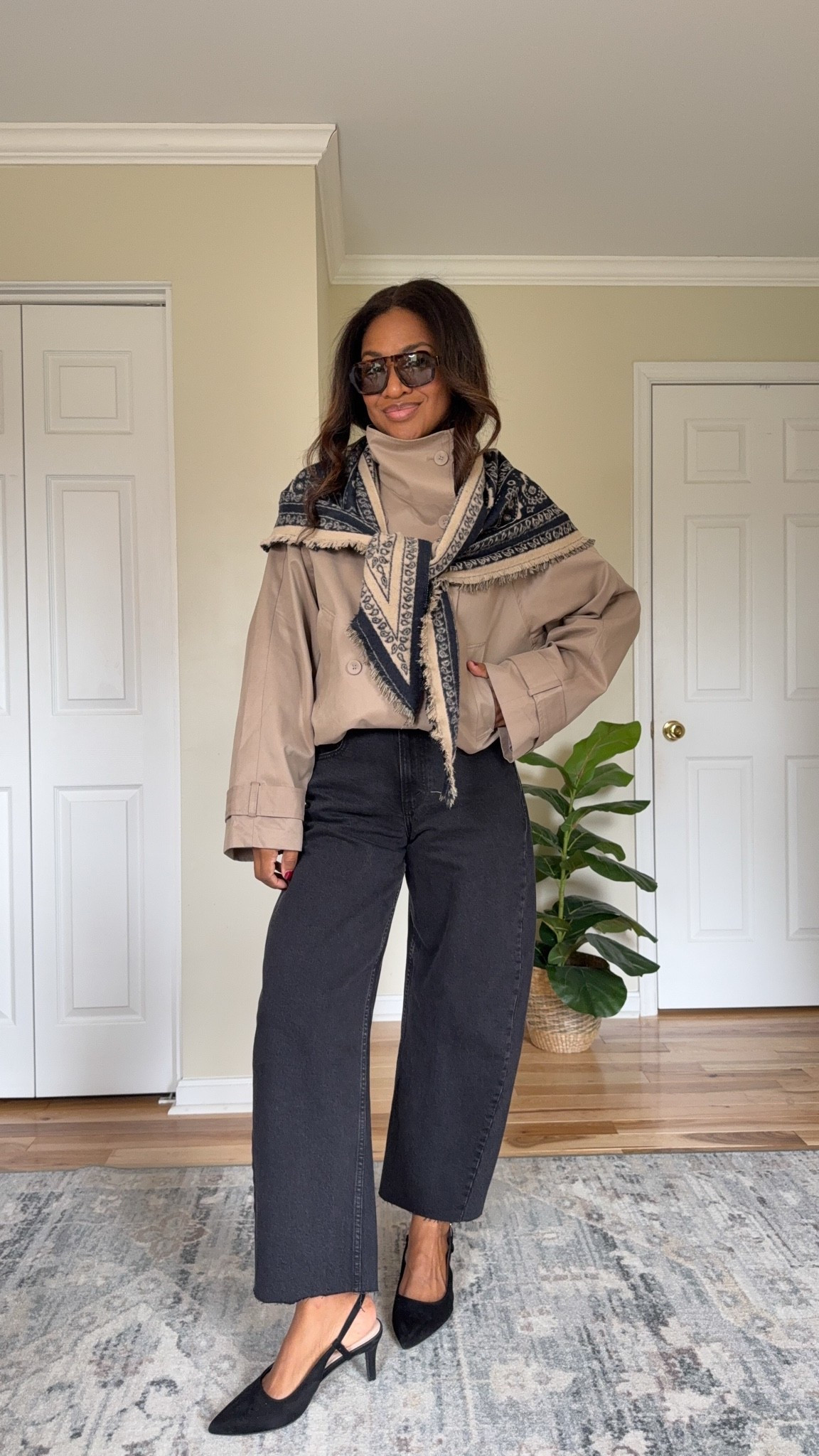 Small in the jacket. Size 27 regular in the jeans. ￼ 

 #LTKgrwm #LTKootd #LTKOver40