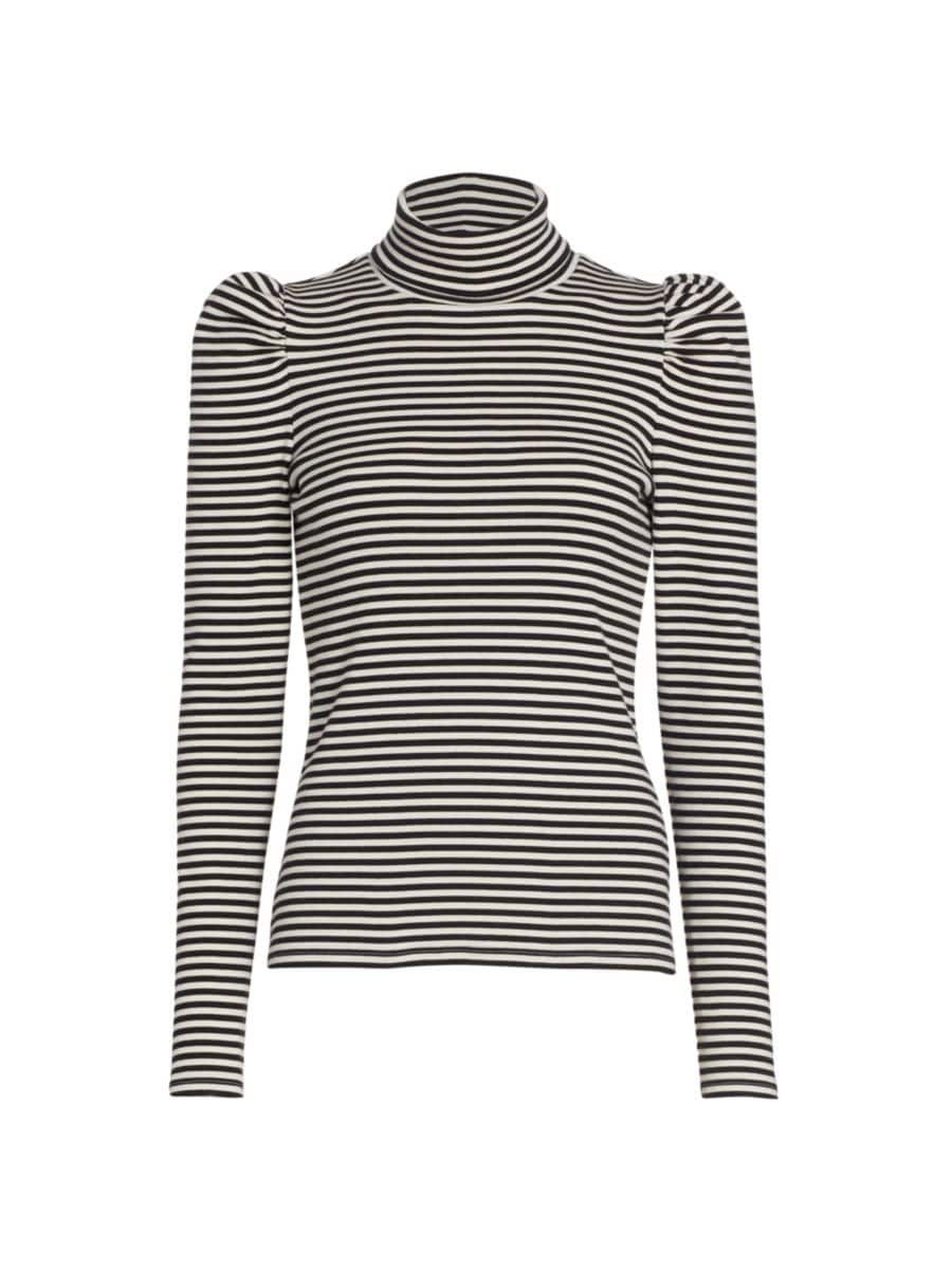 Veronica Beard Cedar Striped Cotton Turtleneck | Saks Fifth Avenue